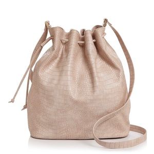 Aqua croc embellished bucket bag brand new